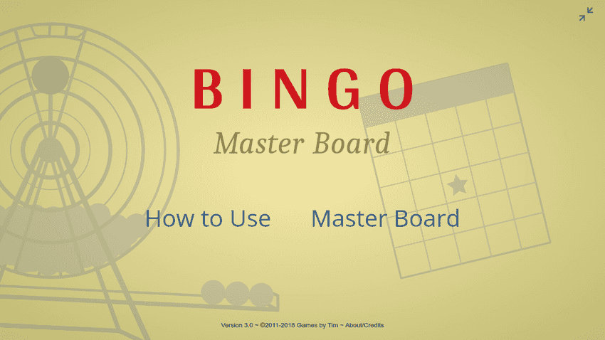 masters home bingo set