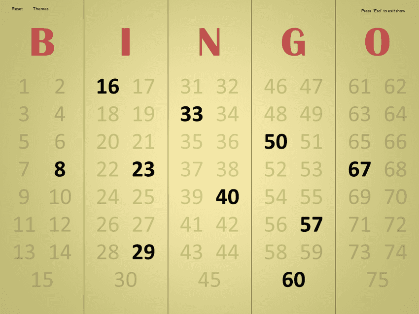Bingo Master Board (PowerPoint) Games by Tim
