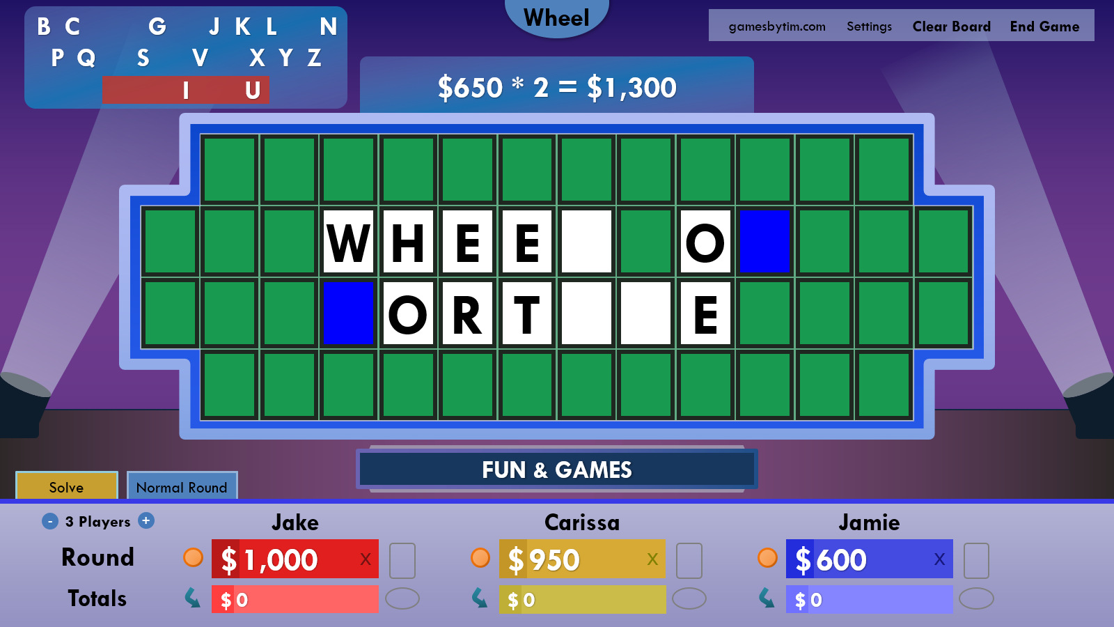 wheel of fortune template browser